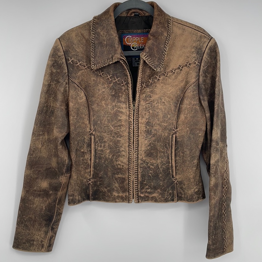 Cripple Creek leather jacket Size Medium